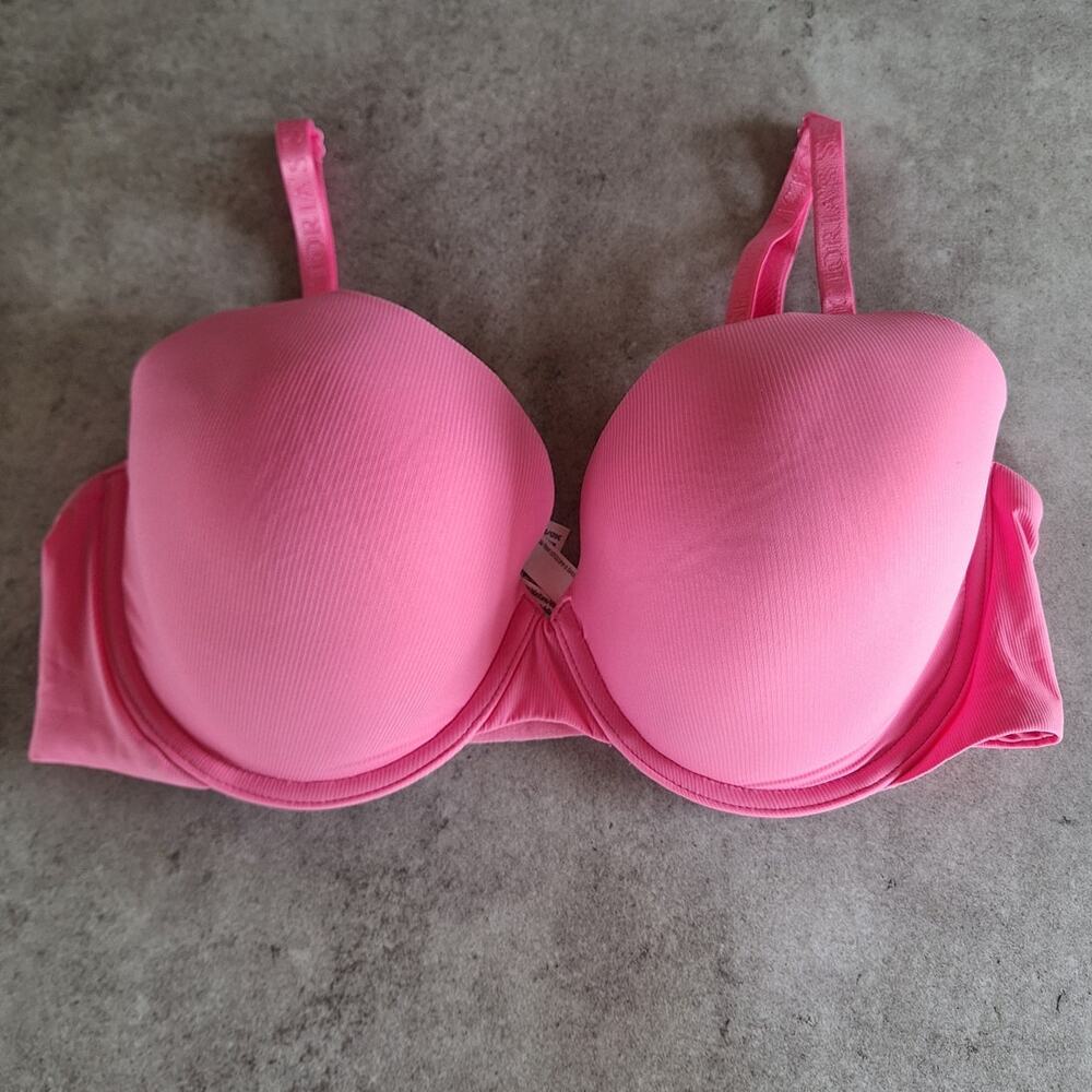 Victoria Secret t-shirt lightly lined full coverage bra 36D bubble gum pink - Picture 7 of 7